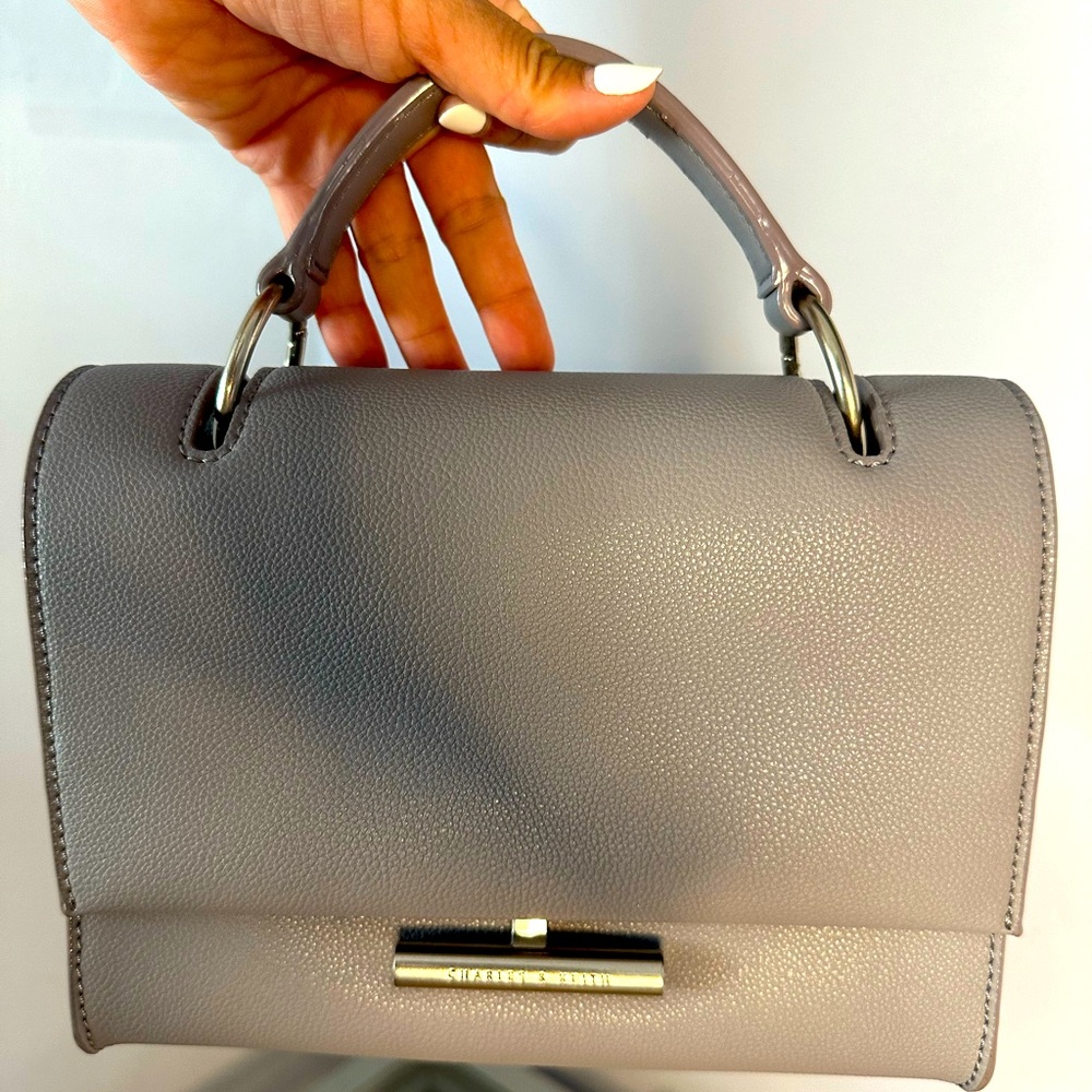 Charles & Keith gray handbag